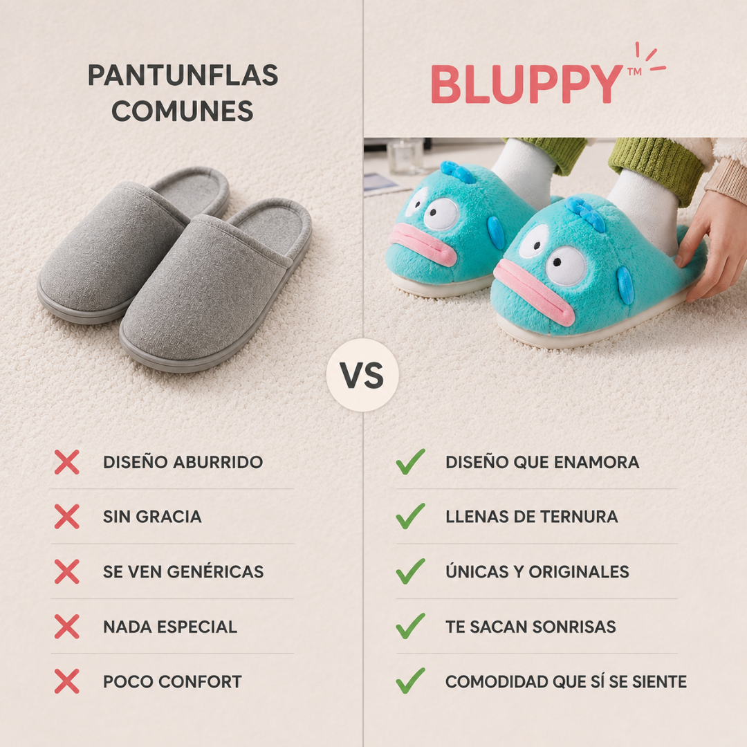 Bluppy™ – Pantuflas Muñeco Soft